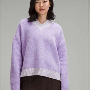 lululemon athletica Lavender V-Neck Sweater